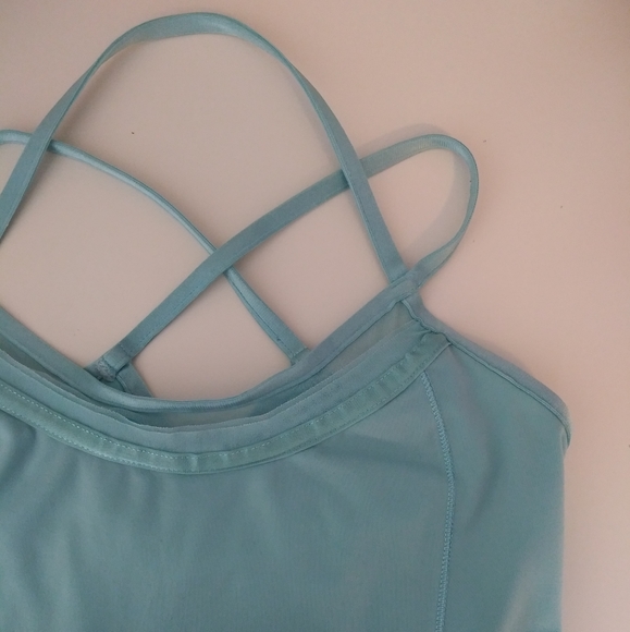 ALO Yoga CoolFit Tank Top Strappy Blue Small - Picture 4 of 10